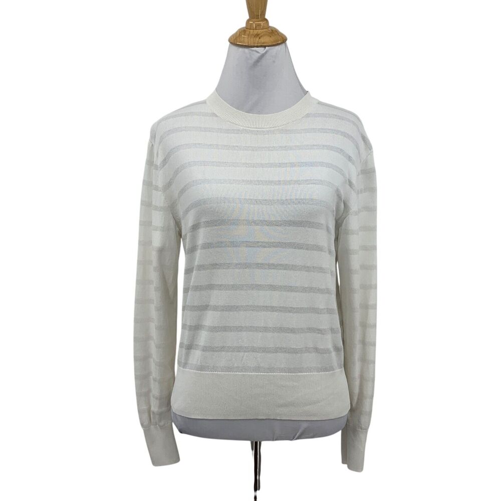 Rag & Bone Shirt Women Extra Small White Striped Long Sleeve Crew Relaxed Fit NY